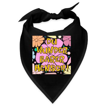 Du wunderbarer Mensch - Bandana - Schwarz - Vorne