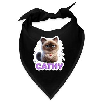 Fluffy Love Cathy - Bandana - Schwarz - Vorne