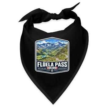Flüela Pass – Schweiz - Bandana - Schwarz - Vorne
