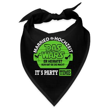 Hochzeit Das wars Sie hat die Macht Married - Bandana - Schwarz - Vorne