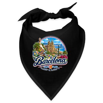 Barcelona - Spanien - Espana - Spain - Bandana - Schwarz - Vorne