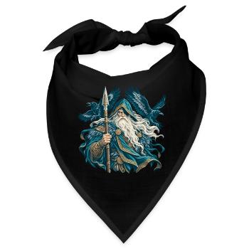 Odin Allvater Wikinger Nordische Mythologie - Bandana - Schwarz - Vorne
