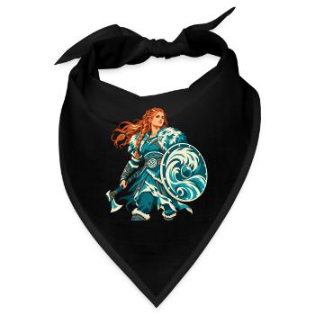 Schildmaid Wikingerin Shieldmaiden Valkyrie - Bandana - Schwarz - Vorne