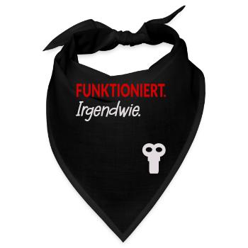 Aufziehschlüssel Funktionieren Stress - Bandana - Schwarz - Vorne