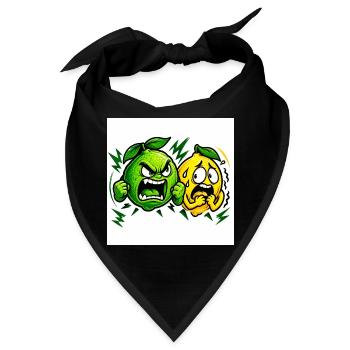 Wütende Limette & Zitrone - Bandana - Schwarz - Vorne