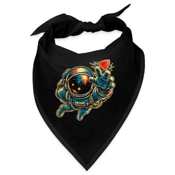 KOSMISCHER ROCKER | Schwerelosigkeits-Riff - Bandana - Schwarz - Vorne