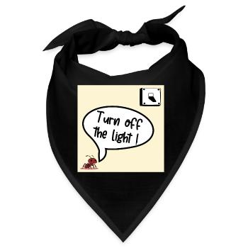 Mach das Licht aus - Bandana - Schwarz - Vorne