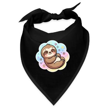 Pastell Sloth Kuscheldesign - Bandana - Schwarz - Vorne
