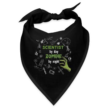 Scientist by day Zombie by night - Wissenschaftler - Bandana - Schwarz - Vorne