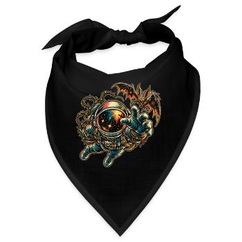 KOSMISCHER ROCKER | Alien-Fledermaus-Begegnung - Bandana - Schwarz - Vorne