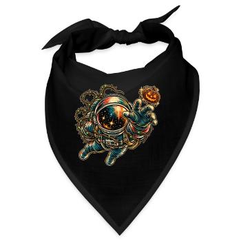 KOSMISCHER ROCKER | Kosmischer Kürbiskeks - Bandana - Schwarz - Vorne