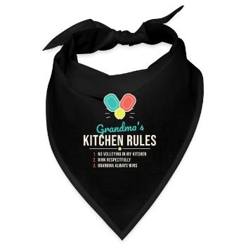 Omas Küchen-Regel-Tee - Bandana - Schwarz - Vorne