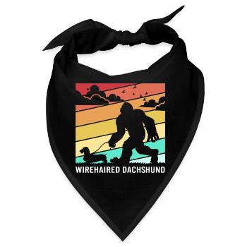 Rauhaardackel Dachshund - Bandana - Schwarz - Vorne