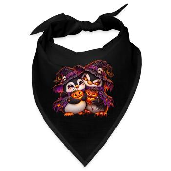 Pinguinkuschel (Yin-Yang) - Bandana - Schwarz - Vorne