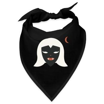 Halloween Vampirin Damen - Bandana - Schwarz - Vorne