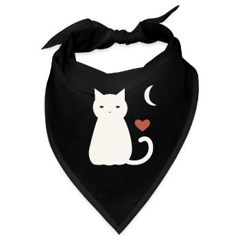 Halloween Katze Herren - Bandana - Schwarz - Vorne