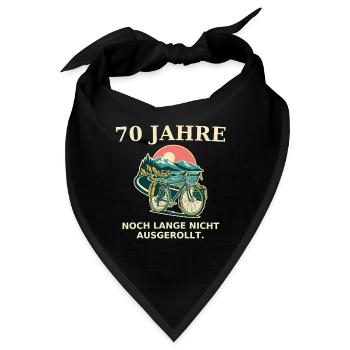 70 Jahre Radfahrer Ausgerollt - Bandana - Schwarz - Vorne