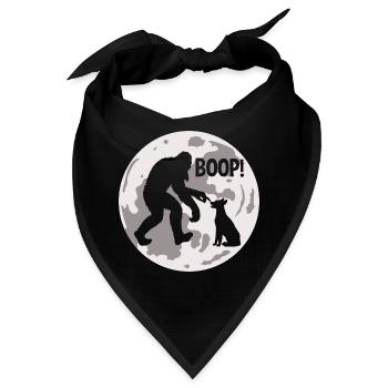 Funny Bigfoot Yeti Boop The Snoot Dog Humor - Bandana - Schwarz - Vorne