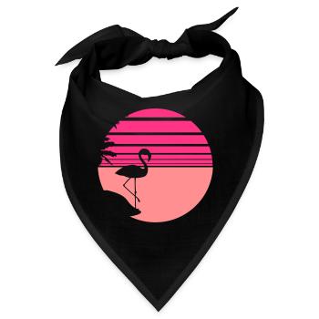 sommer sonne strand palmen insel urlaub ferien mee - Bandana - Schwarz - Vorne