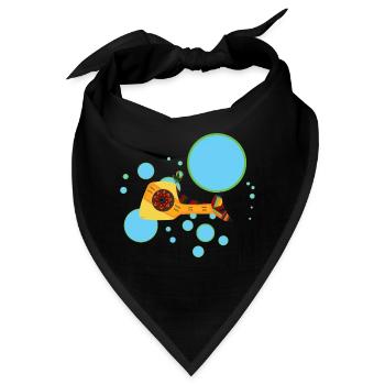 Lachs - Bandana - Schwarz - Vorne