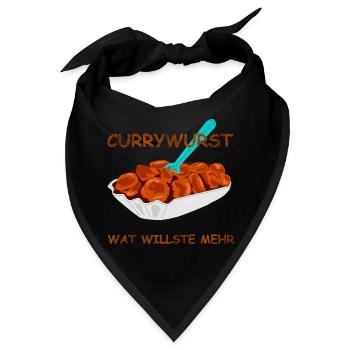 speise currywurst spruch - Bandana - Schwarz - Vorne
