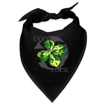 good luck blatt Kleeblatt Symbol Grafik Natur icon - Bandana - Schwarz - Vorne
