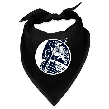 Rostock - Kogge - Wikingerschiff - Bandana - Schwarz - Vorne