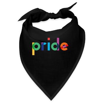 Pride - Rainbow Typography - Bandana - Schwarz - Vorne