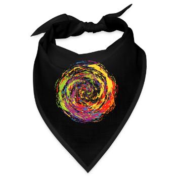 Farbexplosion - Bandana - Schwarz - Vorne