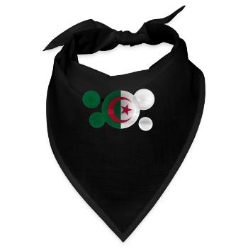 Algerien Flagge auf Blasen - Bandana - Schwarz - Vorne