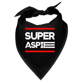 Super Aspie asperger autismus autist - Bandana - Schwarz - Vorne