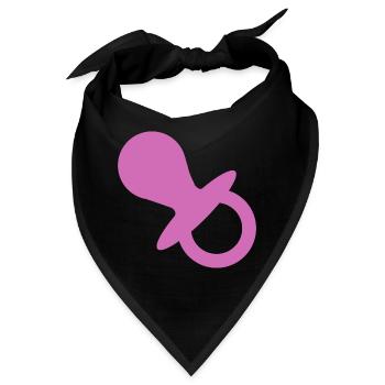 Schnuller Geschenk Schwangerschaft Kleinkind Baby - Bandana - Schwarz - Vorne