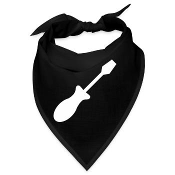 Schraubendreher Handwerk Werkzeug Handwerker - Bandana - Schwarz - Vorne