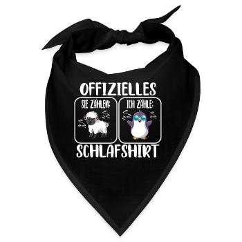 Schlafshirt Pinguin - Bandana - Schwarz - Vorne