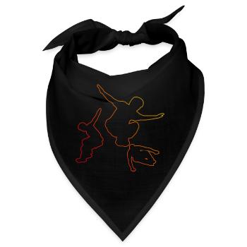 Parkour Parcours Herren Free Running Free Runner - Bandana - Schwarz - Vorne