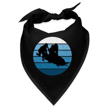Bobbahn Bob Bob fahren Bobsport Zweierbob - Bandana - Schwarz - Vorne