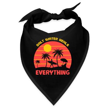 Surfen, Surfen Fan, Surfen - Bandana - Schwarz - Vorne