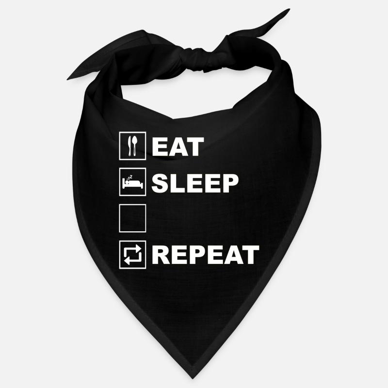 Eat Sleep Repeat Icon Layout Bandana