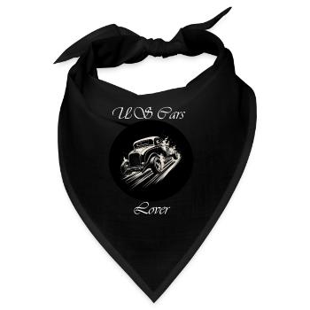 US Cars Lover weiß - Bandana - Schwarz - Vorne