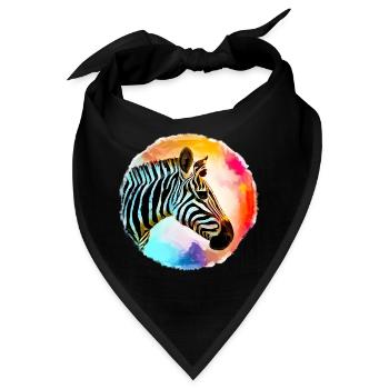 Zebra - Bandana - Schwarz - Vorne