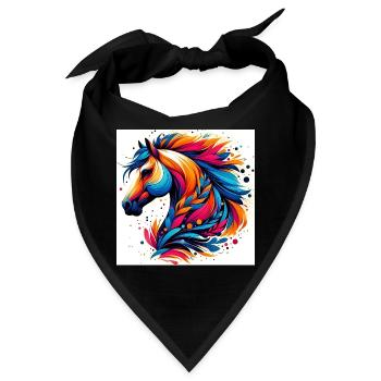 Pferd - Bandana - Schwarz - Vorne