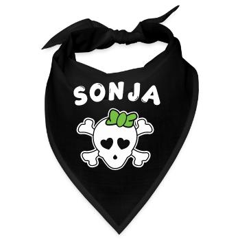 Piratin Sonja Design für Mädchen und Frauen - Bandana - Schwarz - Vorne