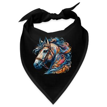 Pferd - Bandana - Schwarz - Vorne
