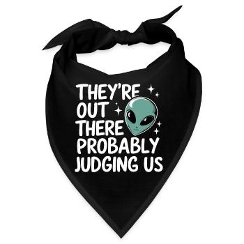 Alien UFO Aliens Außerirdischer - Bandana - Schwarz - Vorne