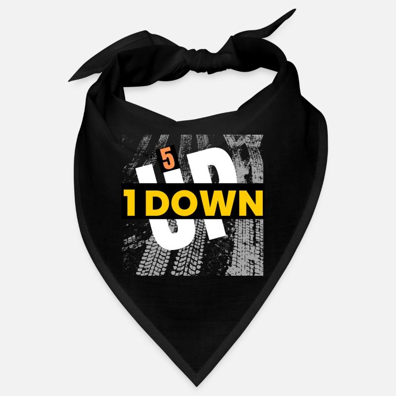 1 down 5 up  - Bandana - black