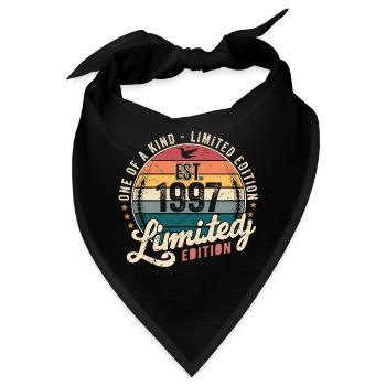 Geburtstagsgeschenk 1997 Jahrgang 1997 Retro 1997 - Bandana - Schwarz - Vorne