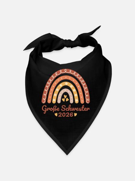 Große Schwester 2026 Regenbogen - Bandana - Schwarz