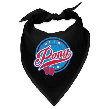 Beer Pong und Becher - Bandana - Schwarz - Vorne