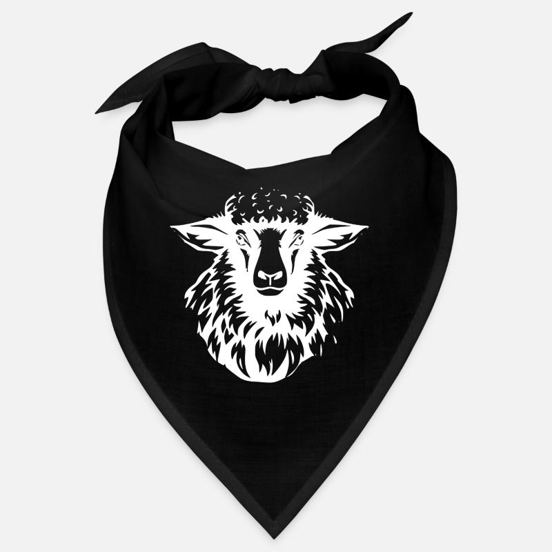 Schaf Schafsilhouette im Kontrast Bandana