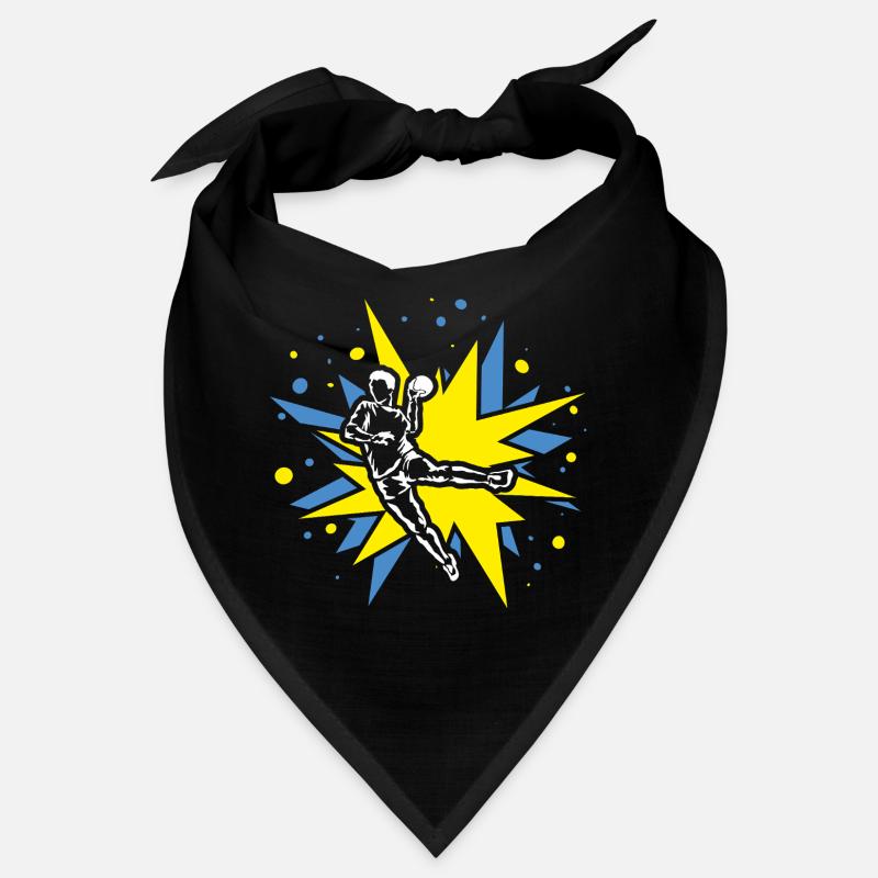 Handball design in comic explosions Bandana